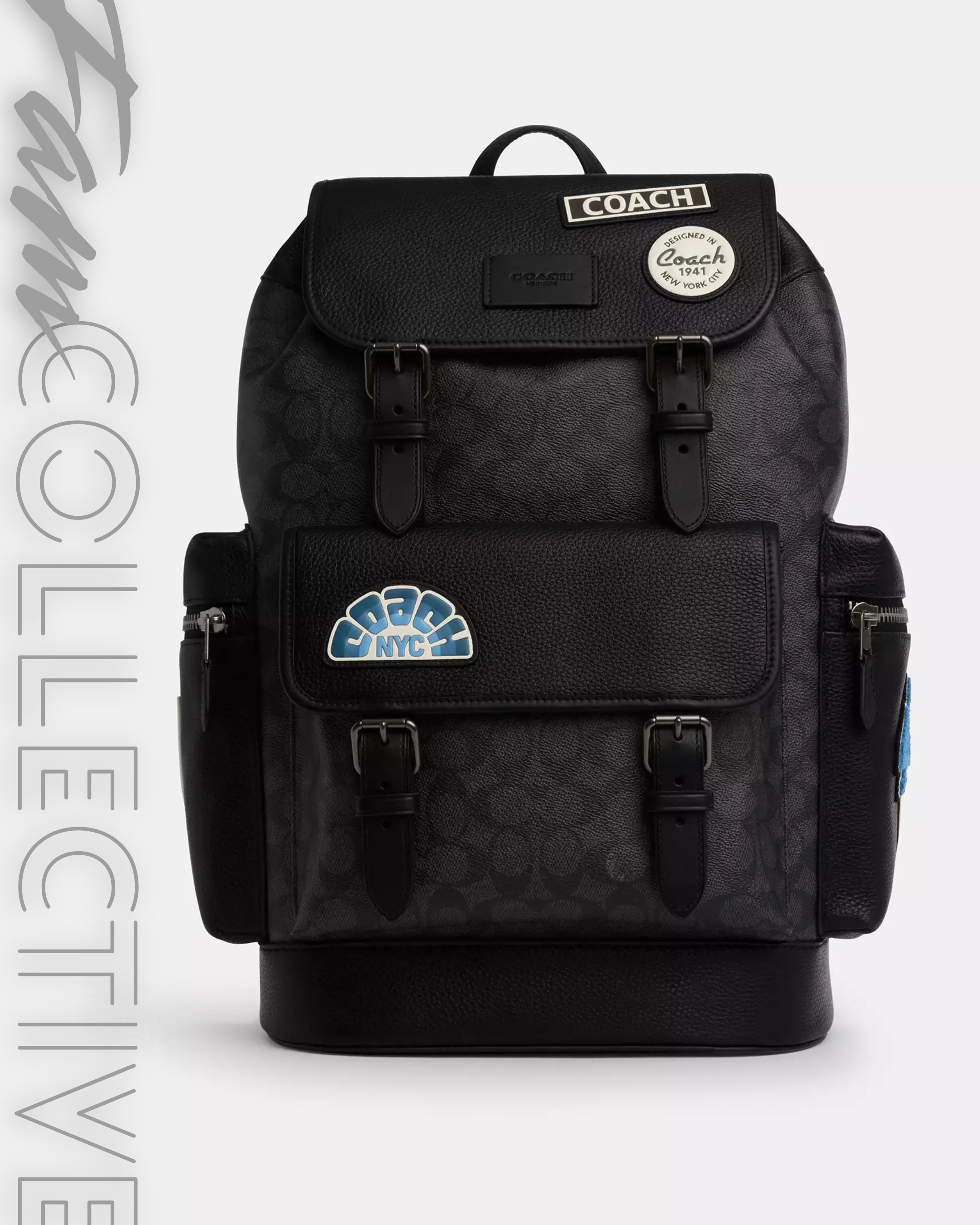 Sprint Backpack in Signature Canvas with Patches