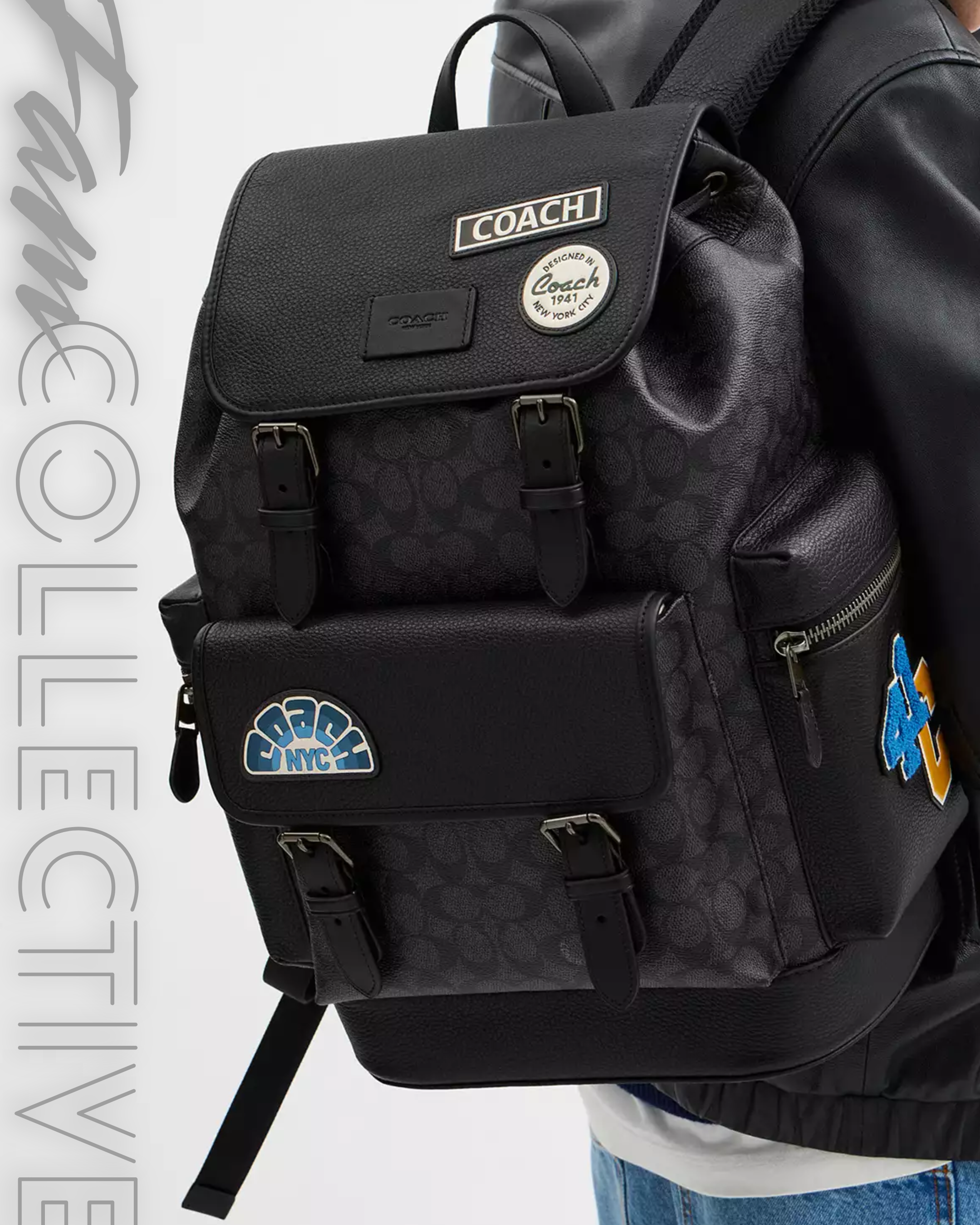 Sprint Backpack in Signature Canvas with Patches