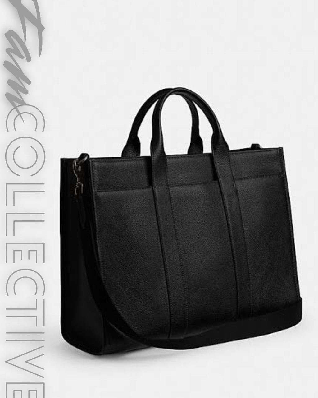 The Wesley Luxury Office Tote Bag in Pebbled Leather