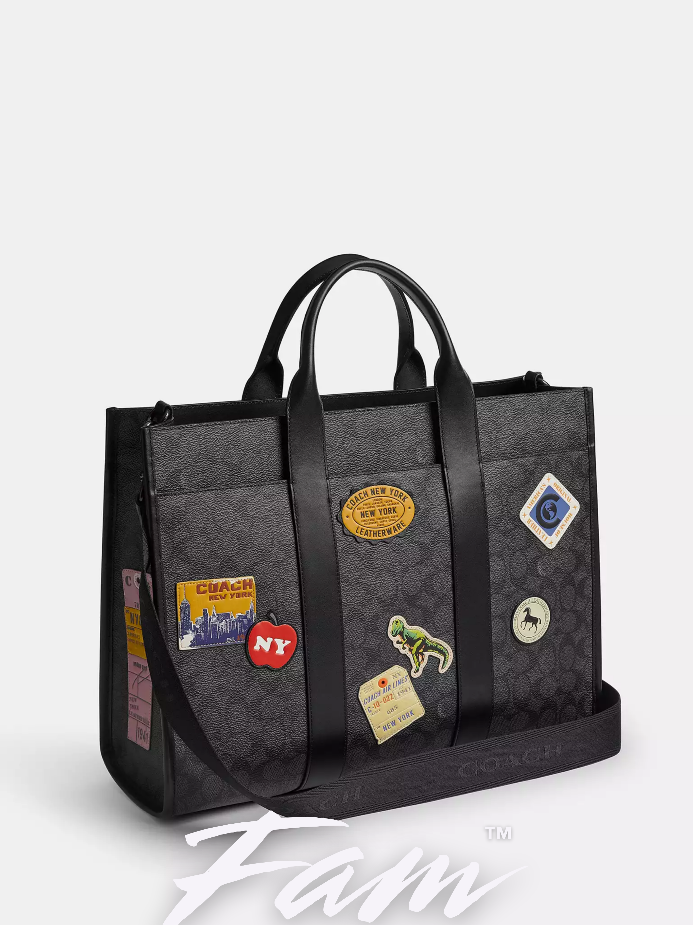 The Wesley Luxury Office Tote Bag with Patches