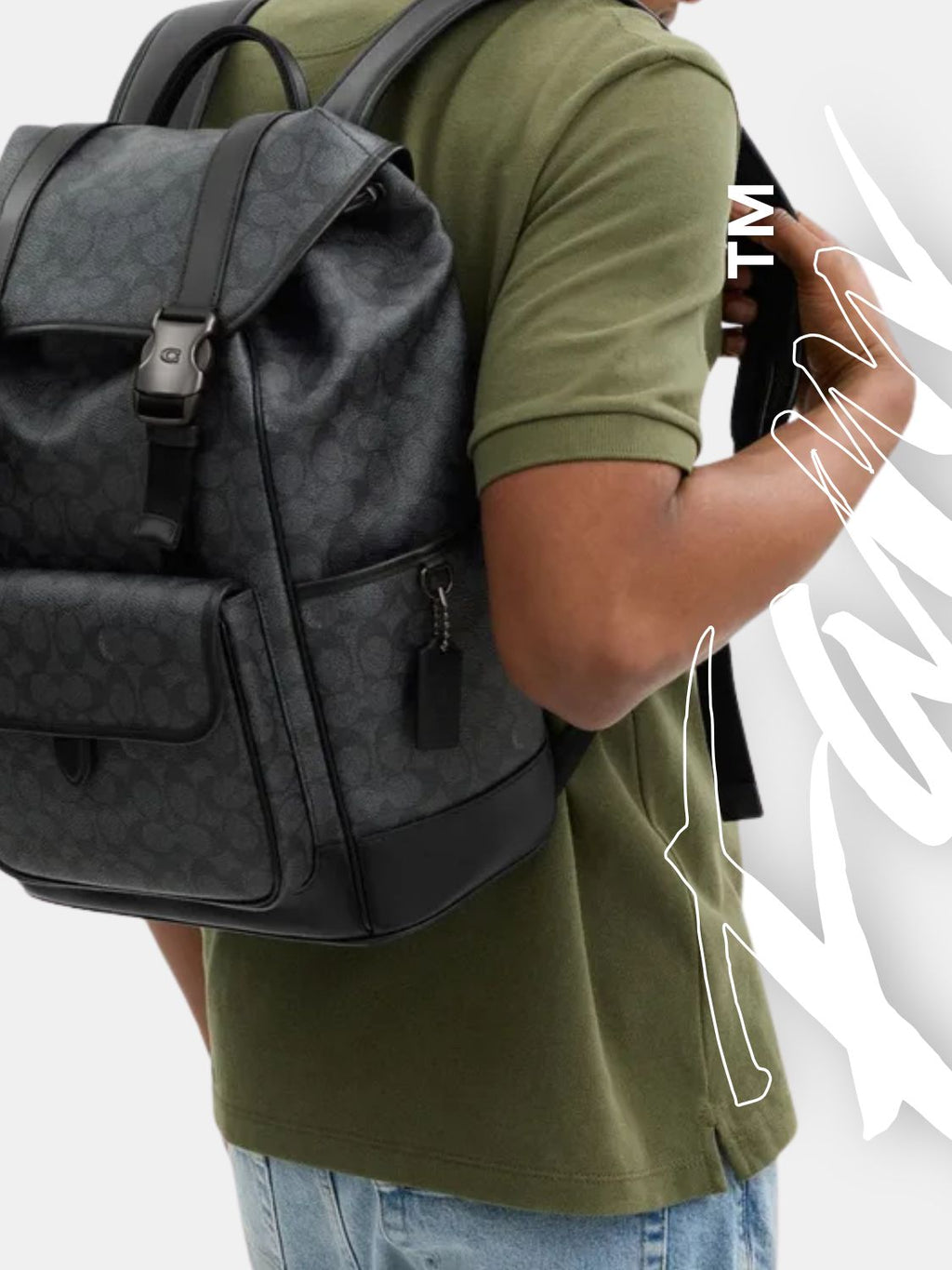 COACH League Flap Backpack in Signature Canvas