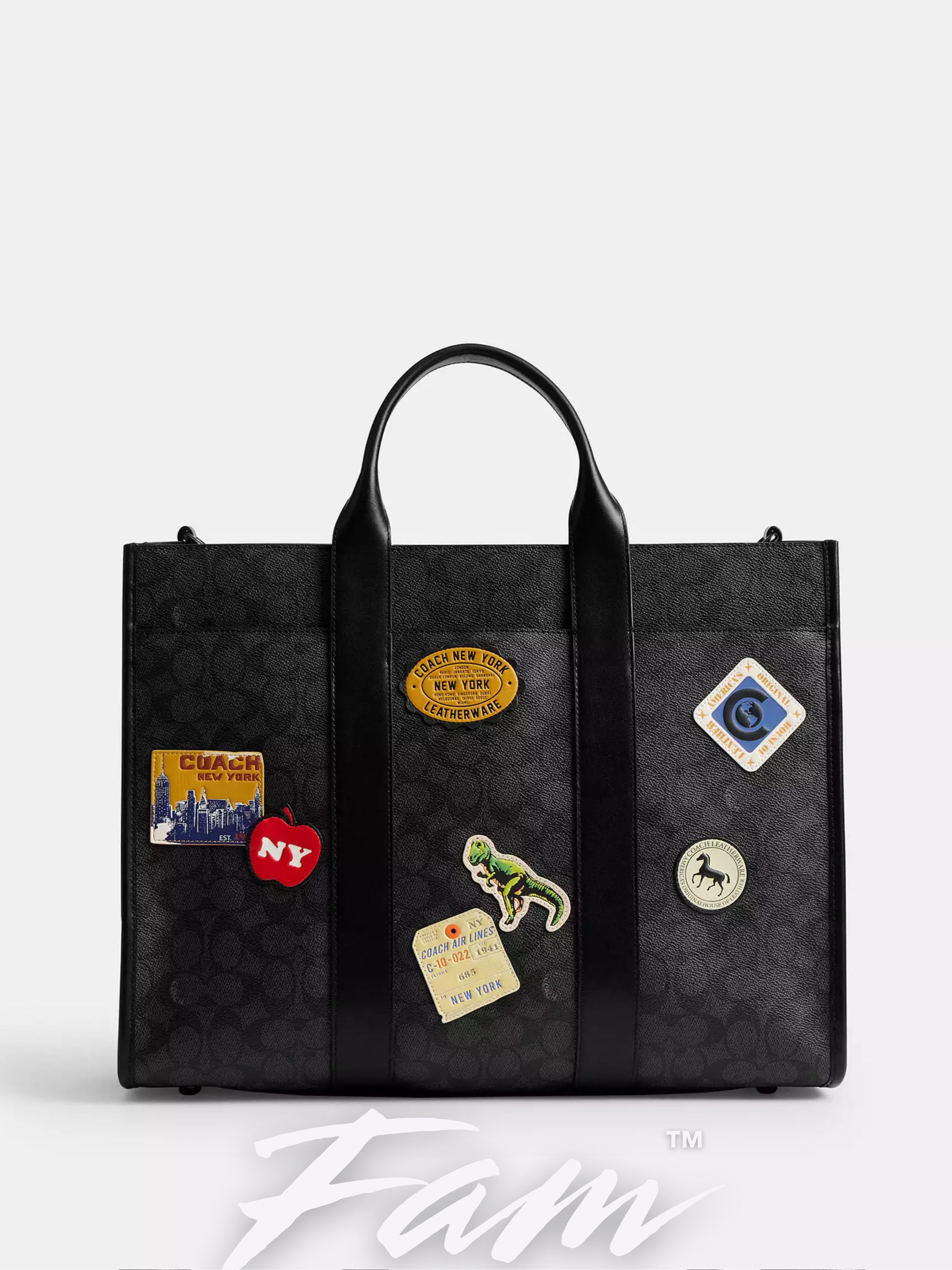 The Wesley Luxury Office Tote Bag with Patches