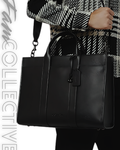The Wesley Luxury Office Tote Bag in Pebbled Leather