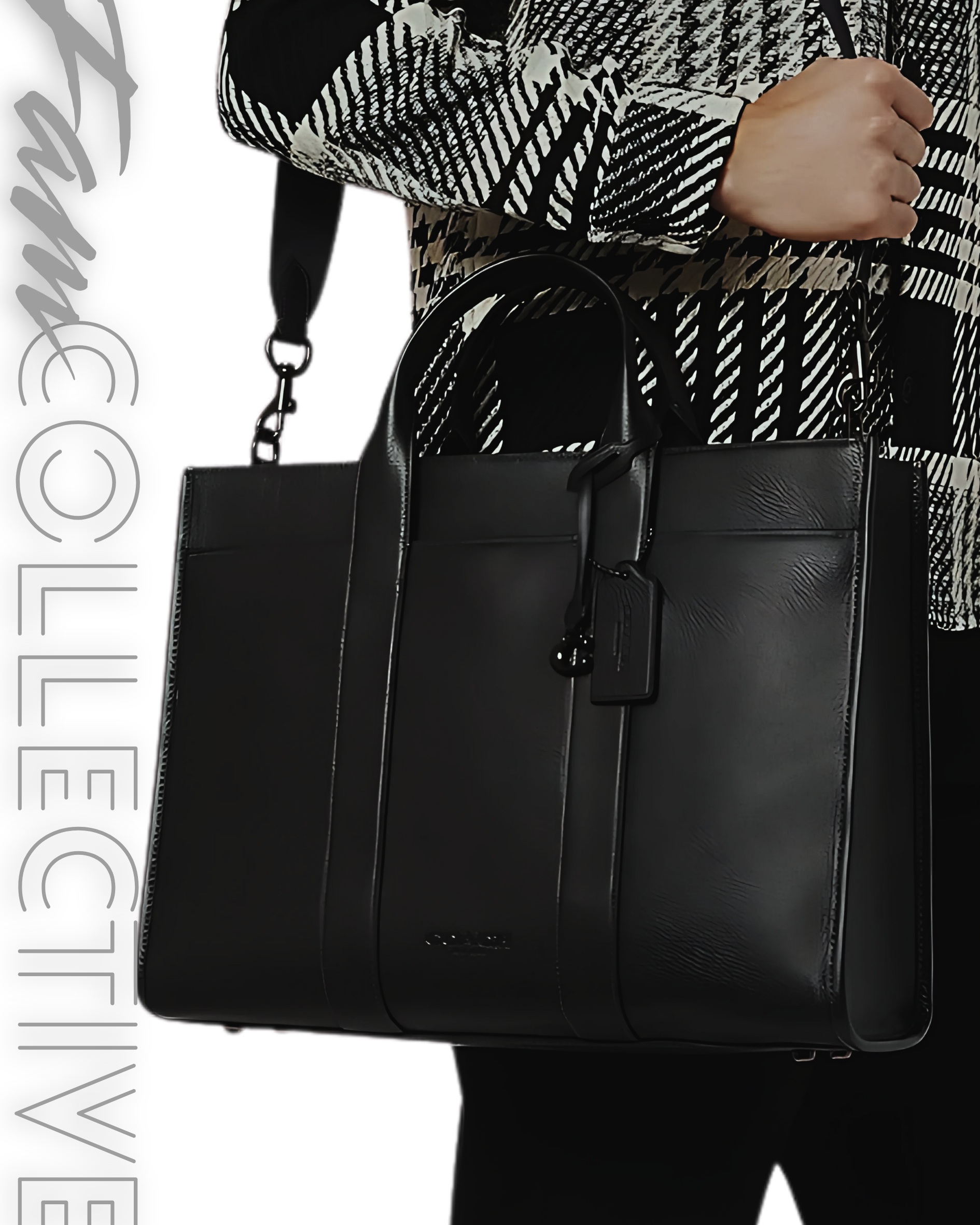 Noir Office Structured Tote