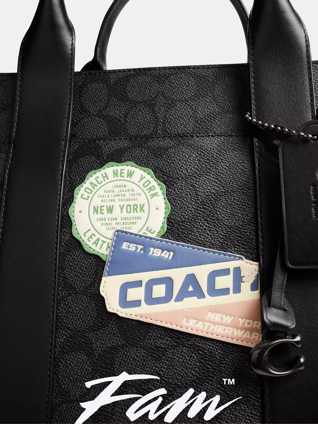The Wesley Luxury Office Tote Bag with Patches